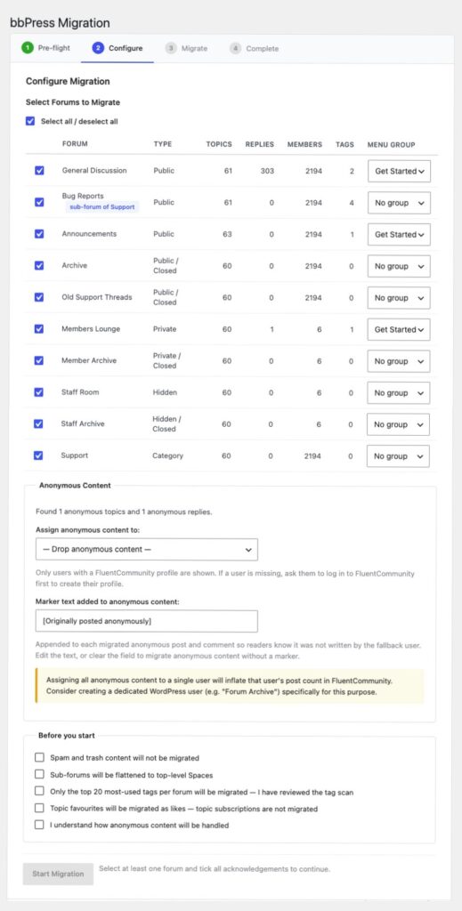Configure Settings