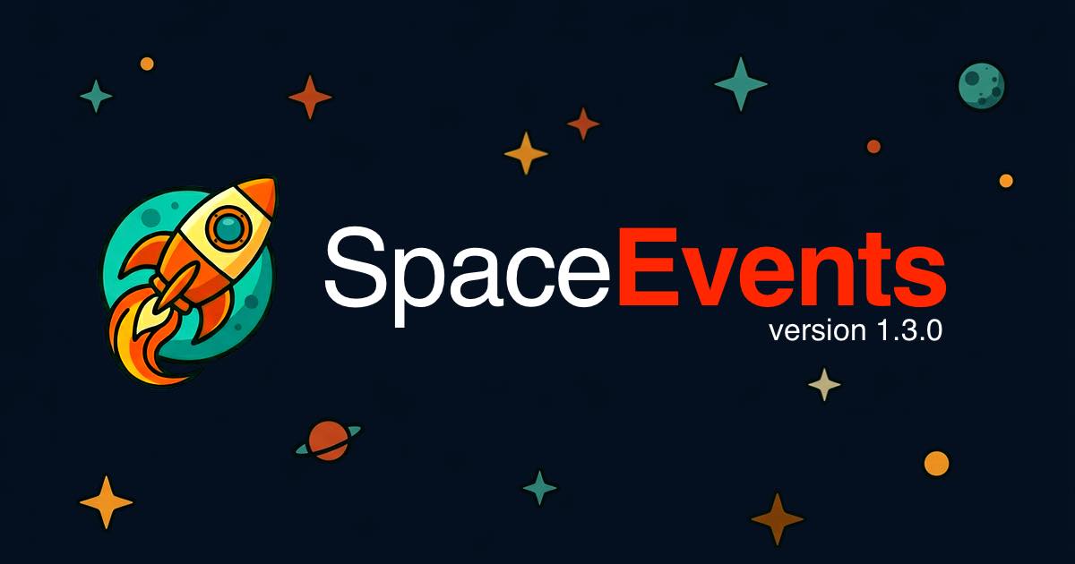 SpaceEvents 1.3.0 Release